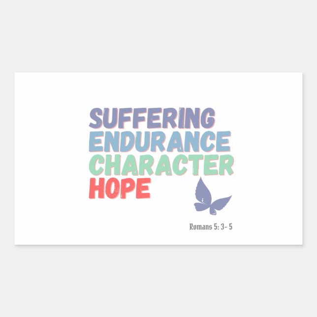 Suffering Endurance Character Hope Sticker (Front)