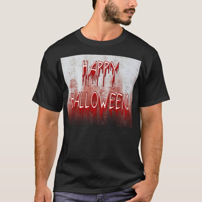 Suffering Happy Halloween Blood Stained Mens Tee (Front)
