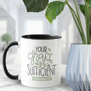 Sufficient Grace In Weakness Bible Verse Gift Mug