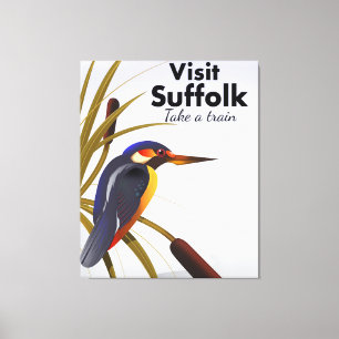 Suffolk England Vintage Travel Art Canvas Print
