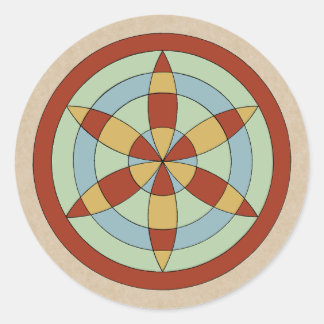 Suffolk Hexafoil (Daisy Wheel) Witch Mark Classic Round Sticker