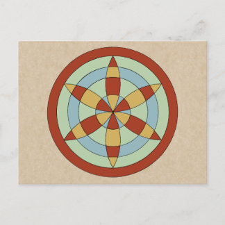 Suffolk Hexafoil (Daisy Wheel) Witch Mark Postcard