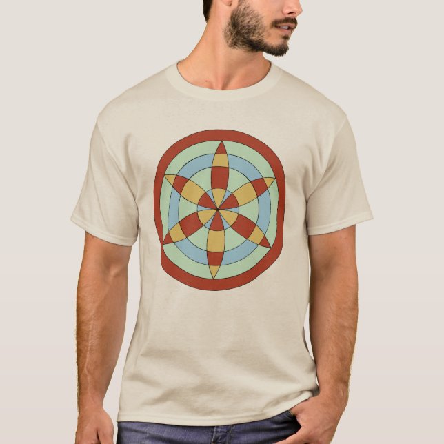 Suffolk Hexafoil (Daisy Wheel) Witch Mark T-Shirt (Front)