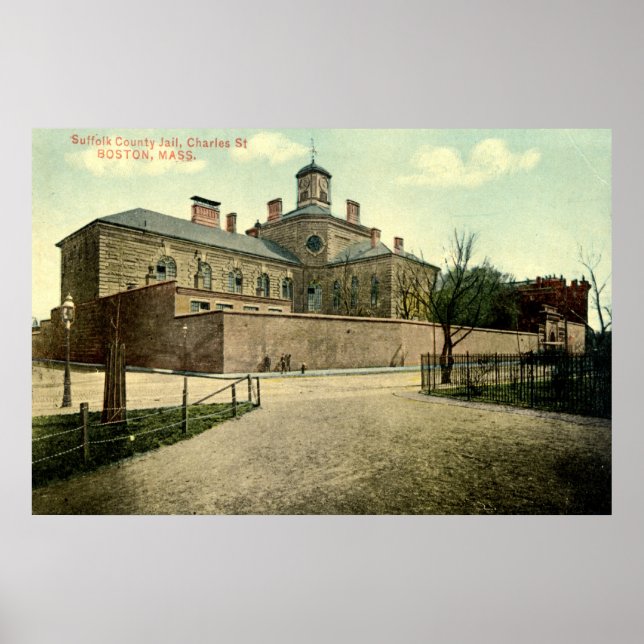 Suffolk Jail Boston Massachusetts 1915 Vintage Poster (Front)