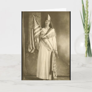 suffrage liberity lady greeting card
