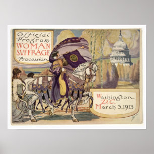 Suffrage March program cover Poster