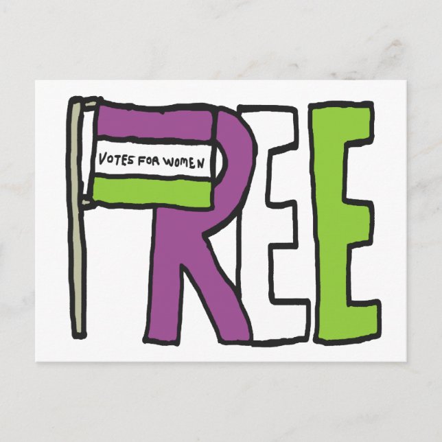Suffragette Flag Postcard (Front)