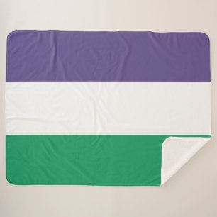 Suffragette Flag Sherpa Blanket