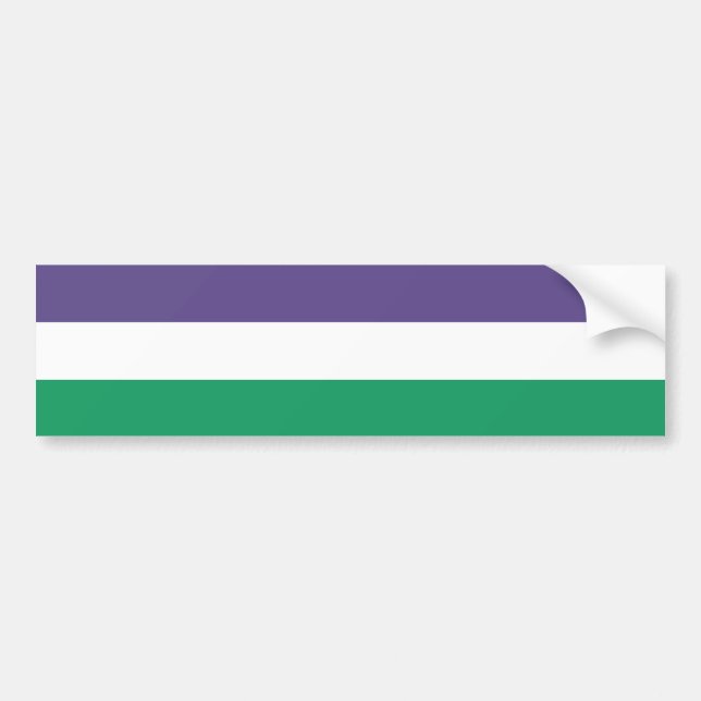Suffragette Flag Women's Suffrage Pro-Choice Bumper Sticker (Front)