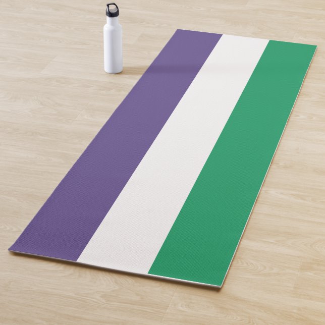 Suffragette Flag Yoga Mat (In Situ)