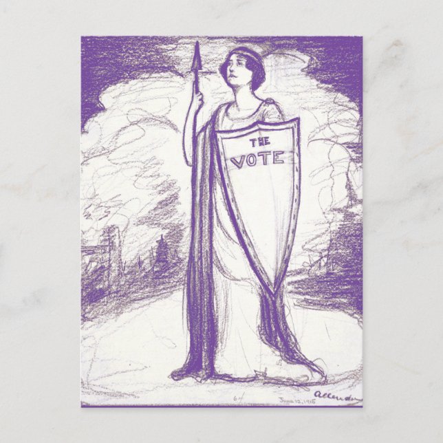 Suffragette Illustration by Nina Allender Postcard (Front)