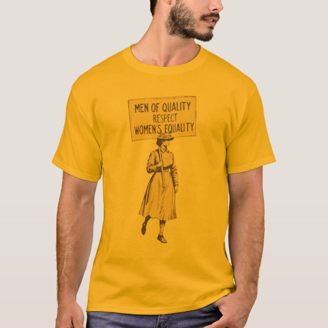 Suffragette Marching, Respect Women's Equality Tee (Front)