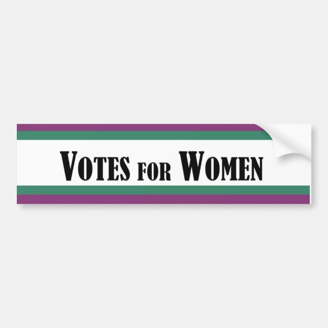 Suffragette Votes for Women Bumper Sticker (Front)