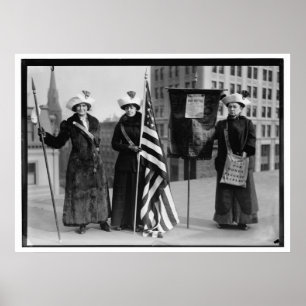 Suffragettes Votes for Women Pilgrim Leaflets Poster