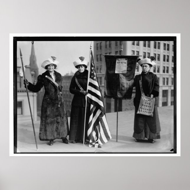 Suffragettes Votes for Women Pilgrim Leaflets Poster (Front)