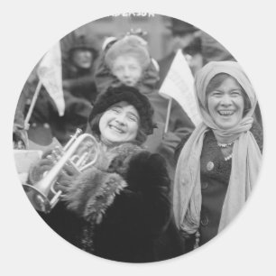 Suffragists Rose Sanderman and Elizabeth Freeman Classic Round Sticker