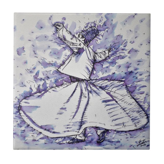 sufi whirling - NOVEMBER 19,2017 Tile (Front)