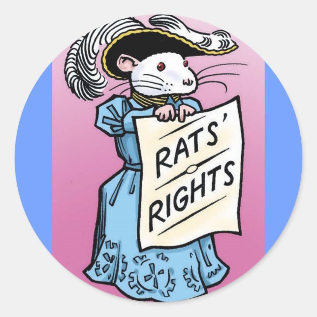 Sufragette Rat! Classic Round Sticker (Front)