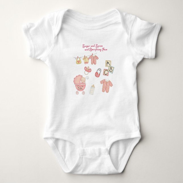 Sugar and Spice and Everything Nice Baby Bodysuit (Front)
