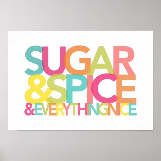 Sugar and Spice and Everything Nice print or poste (Front)