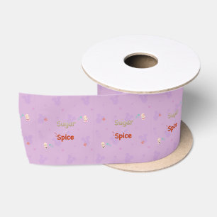 Sugar and Spice Baby Girl Shower Layette Satin Ribbon