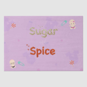 Sugar and Spice Baby Girl Shower Layette Tissue Paper