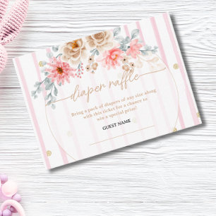 Sugar and spice Baby Shower Diaper Raffle Enclosure Card