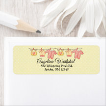 Sugar and Spice Baby Shower Return Address Labels