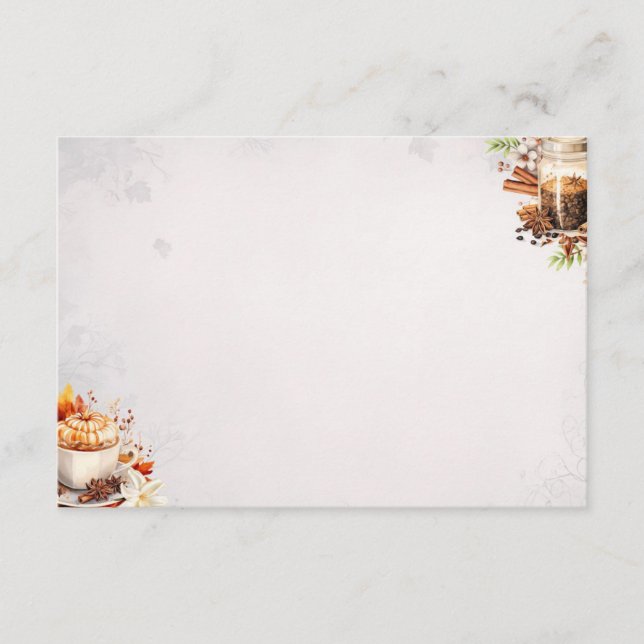 Sugar and Spice Basic Blank Recipe Card (Front)