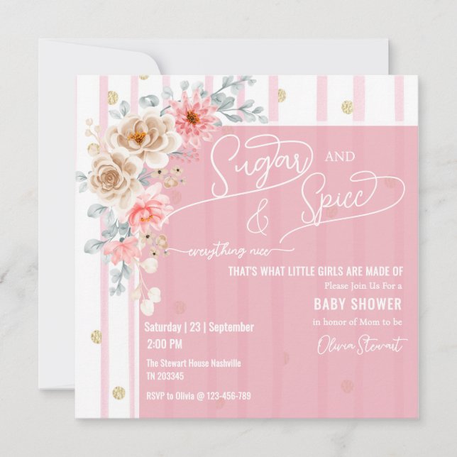 Sugar and spice & everything nice Baby shower (Front)