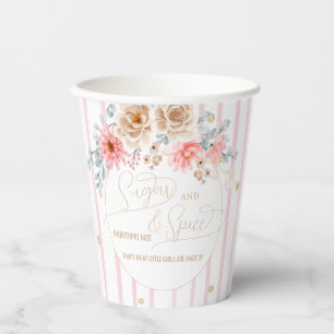 Sugar and spice & everything nice Baby shower Paper Cups