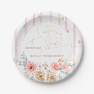 Sugar and spice & everything nice Baby shower Paper Plate