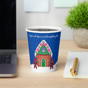 Sugar and Spice Gingerbread House Christmas Paper Cups