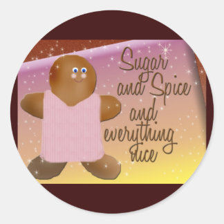 Sugar and spice gingerbread stickers