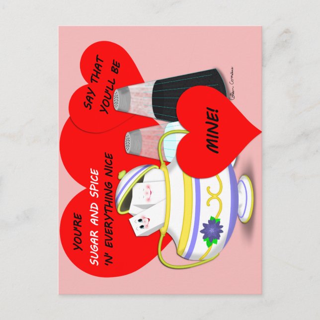 Sugar and Spice - Old Fashioned Valentine Card Art (Front)