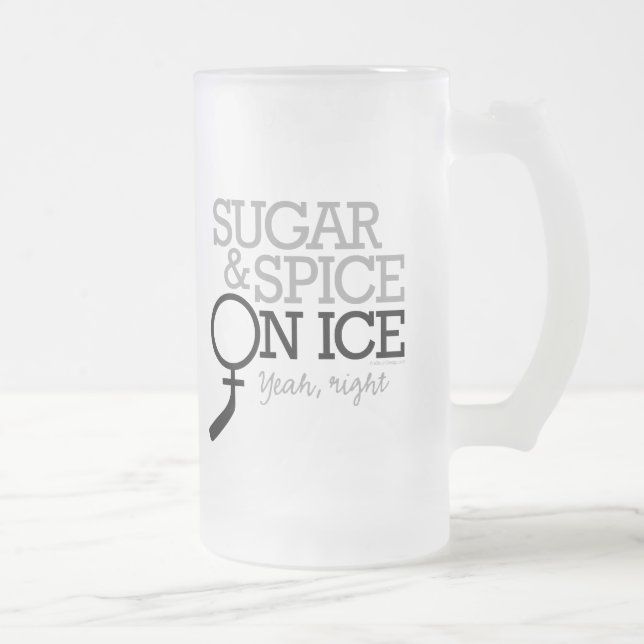 Sugar And Spice On Ice Frosted Glass Beer Mug (Right)
