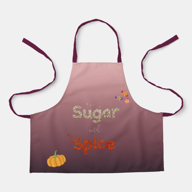 Sugar and Spice Pumpkin Candies Gradient SM Apron (Front)