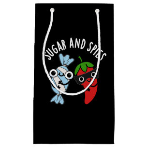 Sugar And Spies Funny Food Pun Dark BG Small Gift Bag