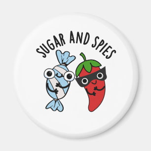 Sugar And Spies Funny Food Pun Magnet