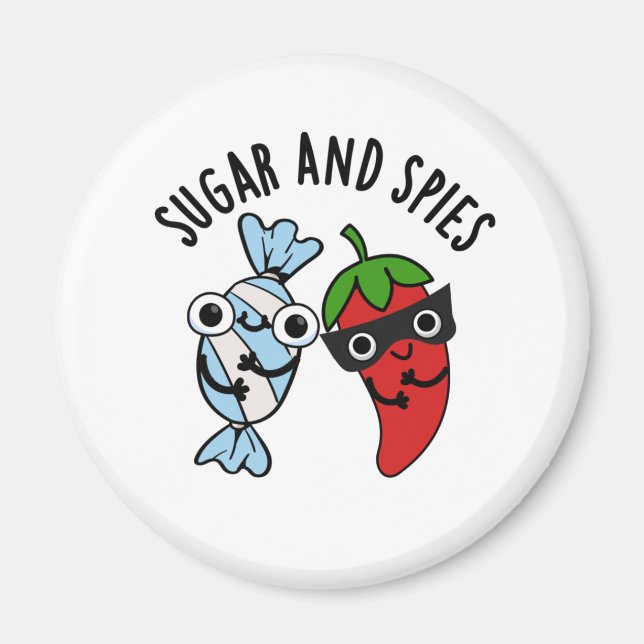Sugar And Spies Funny Food Spice Pun Magnet (Front)