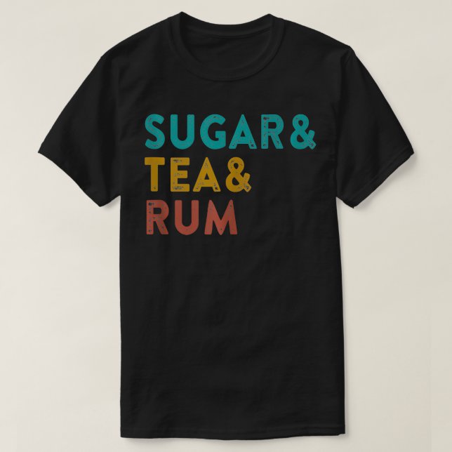 Sugar and Tea and Rum Wellerman Retro Viral Video  T-Shirt (Design Front)