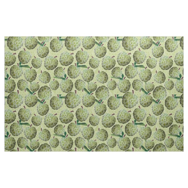 Sugar Apple Watercolor | Green Fabric (Yard)