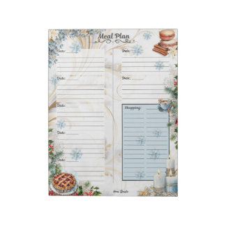 Sugar Coat It 7 Day Meal Planner Notepad