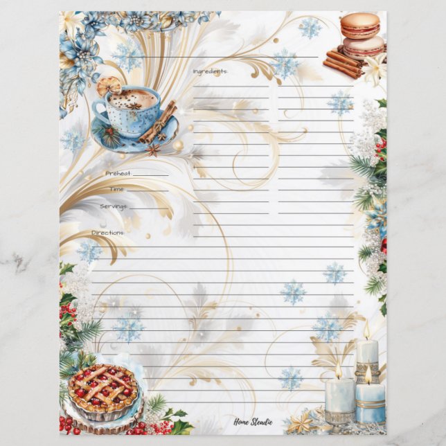 Sugar Coat It Full Page Recipe Card (Front)
