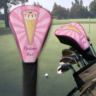 Sugar Cone Ice Cream Golf Head Cover