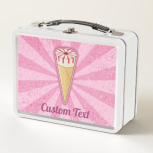 Sugar Cone Ice Cream Metal Lunch Box