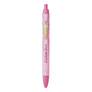 Sugar Cone Ice Cream Red Ink Pen