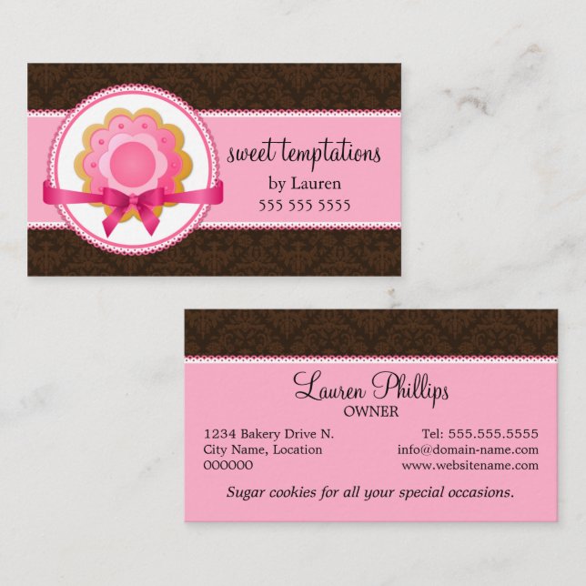Sugar Cookie Bakery Business Card (Front/Back)