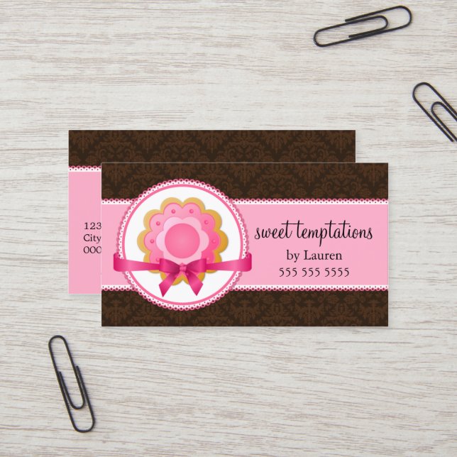 Sugar Cookie Bakery Business Card (Front/Back In Situ)