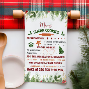 Sugar Cookie Christmas Recipe Kitchen Towel